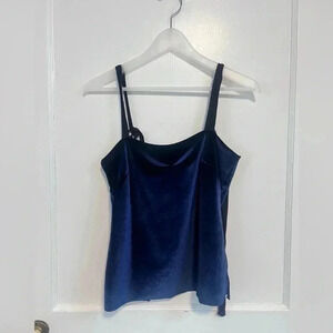 Calvin Rucker blue velvet sleeveless top HOLIDAY Size XS New Without Tag
